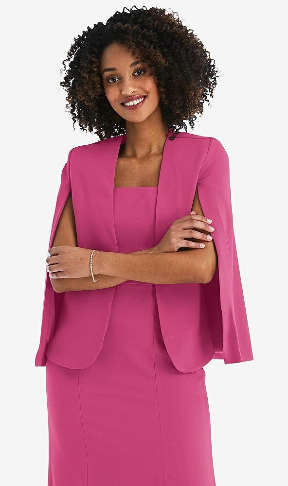 open-front split sleeve cape jacket