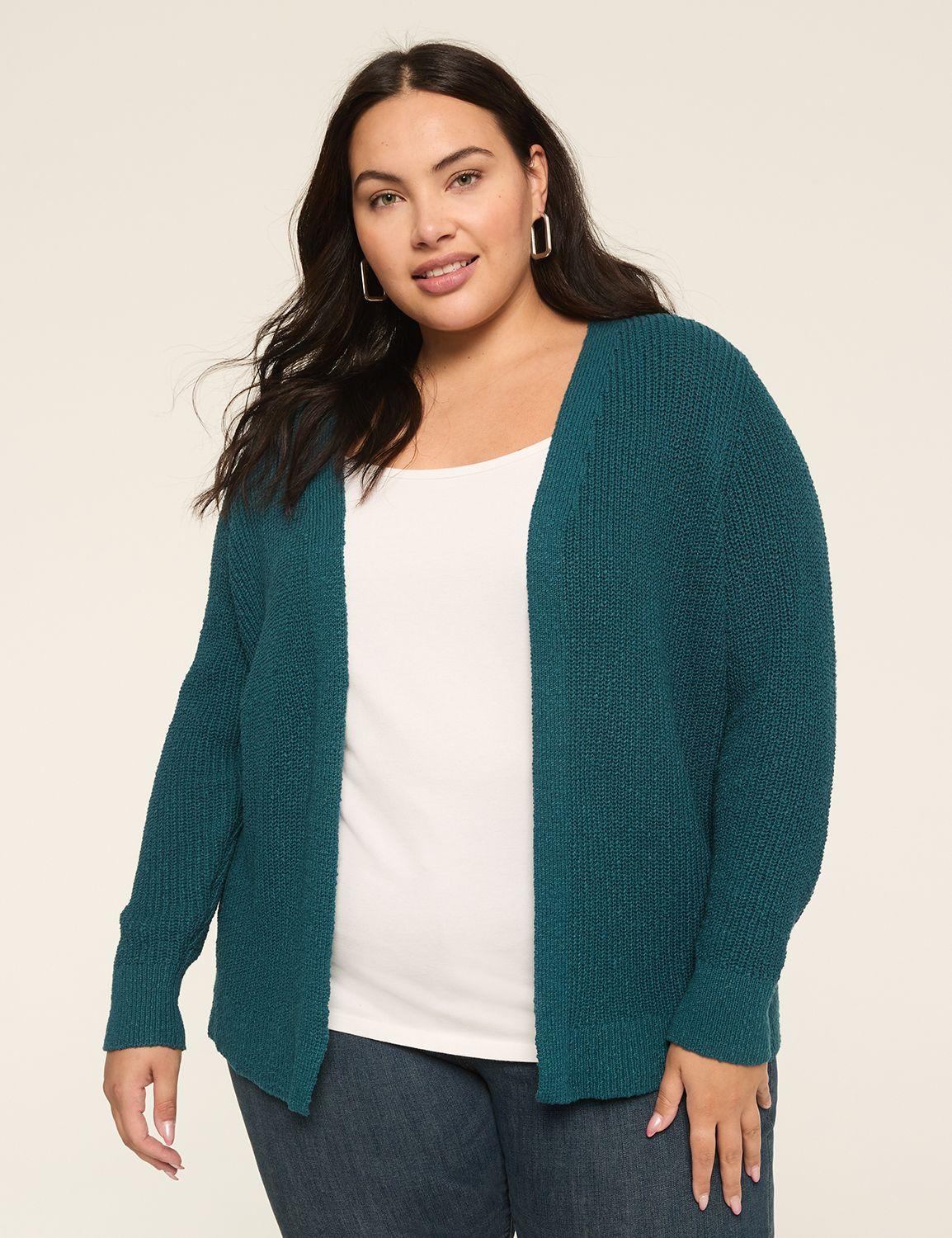 open-front stitch cardigan