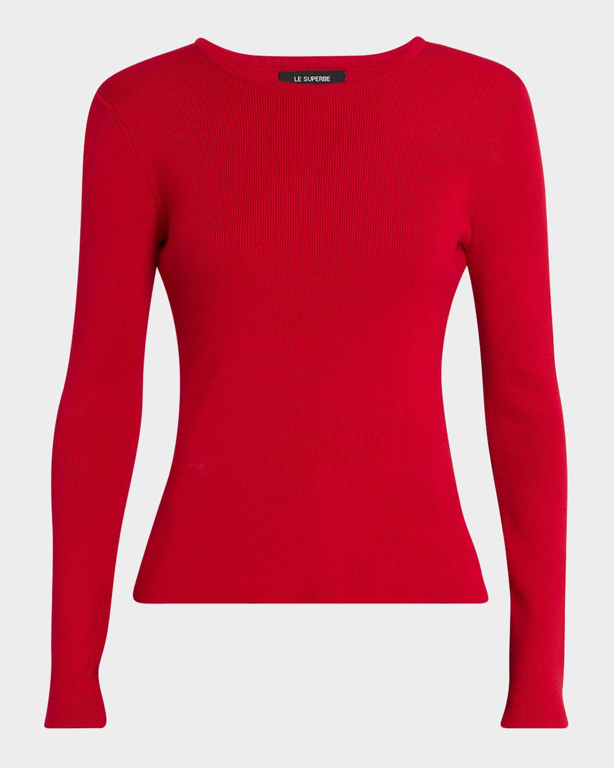 open heart knit sweater