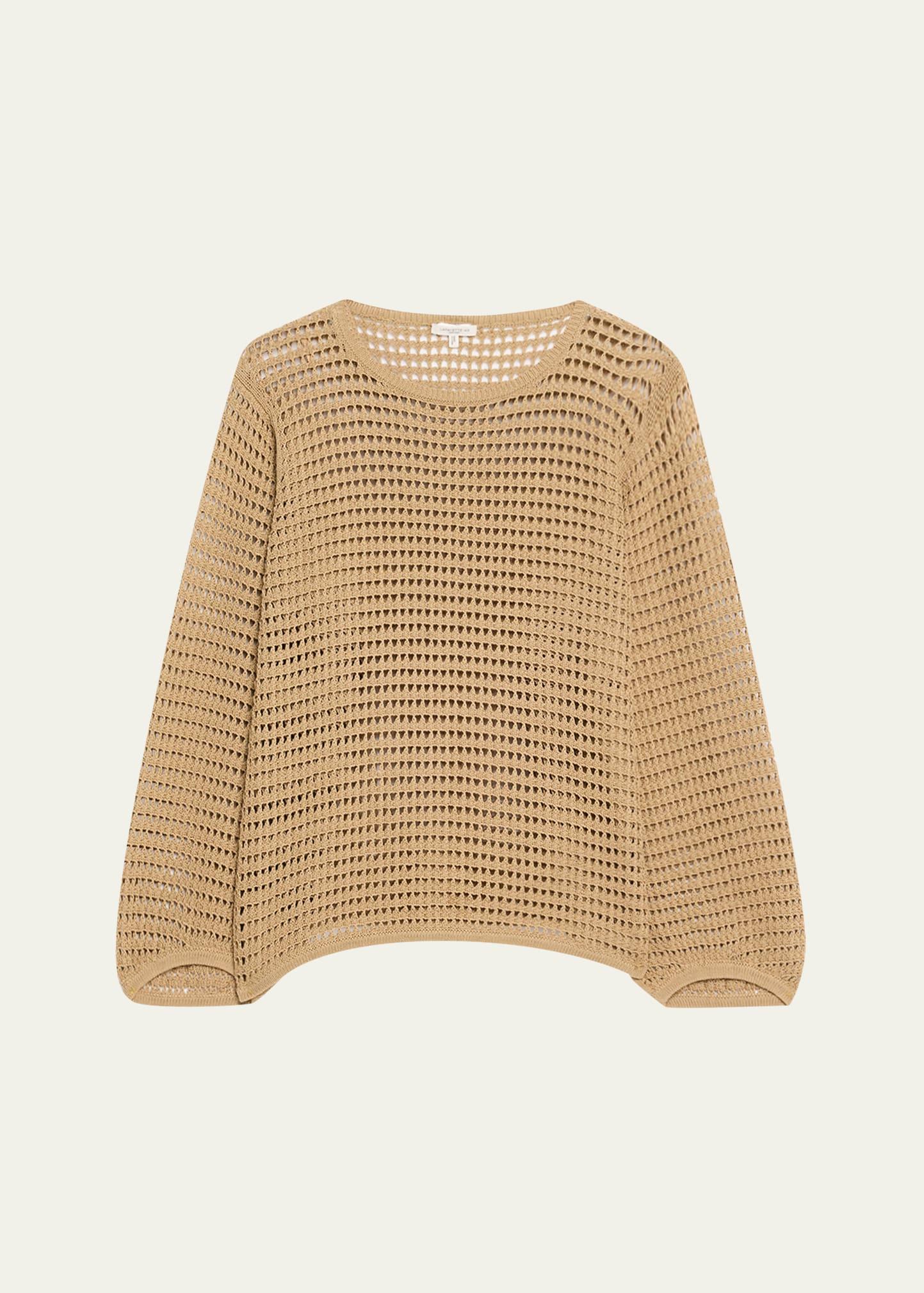 open-stitch cotton rope yarn sweater