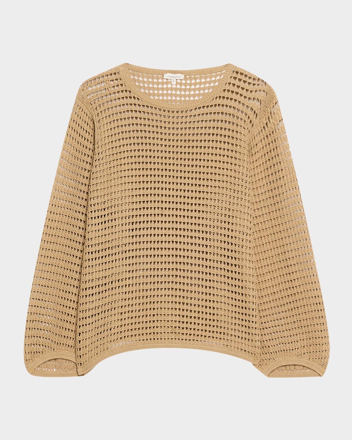 open-stitch cotton rope yarn sweater