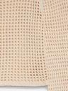 open-stitch cropped bouclé sweater