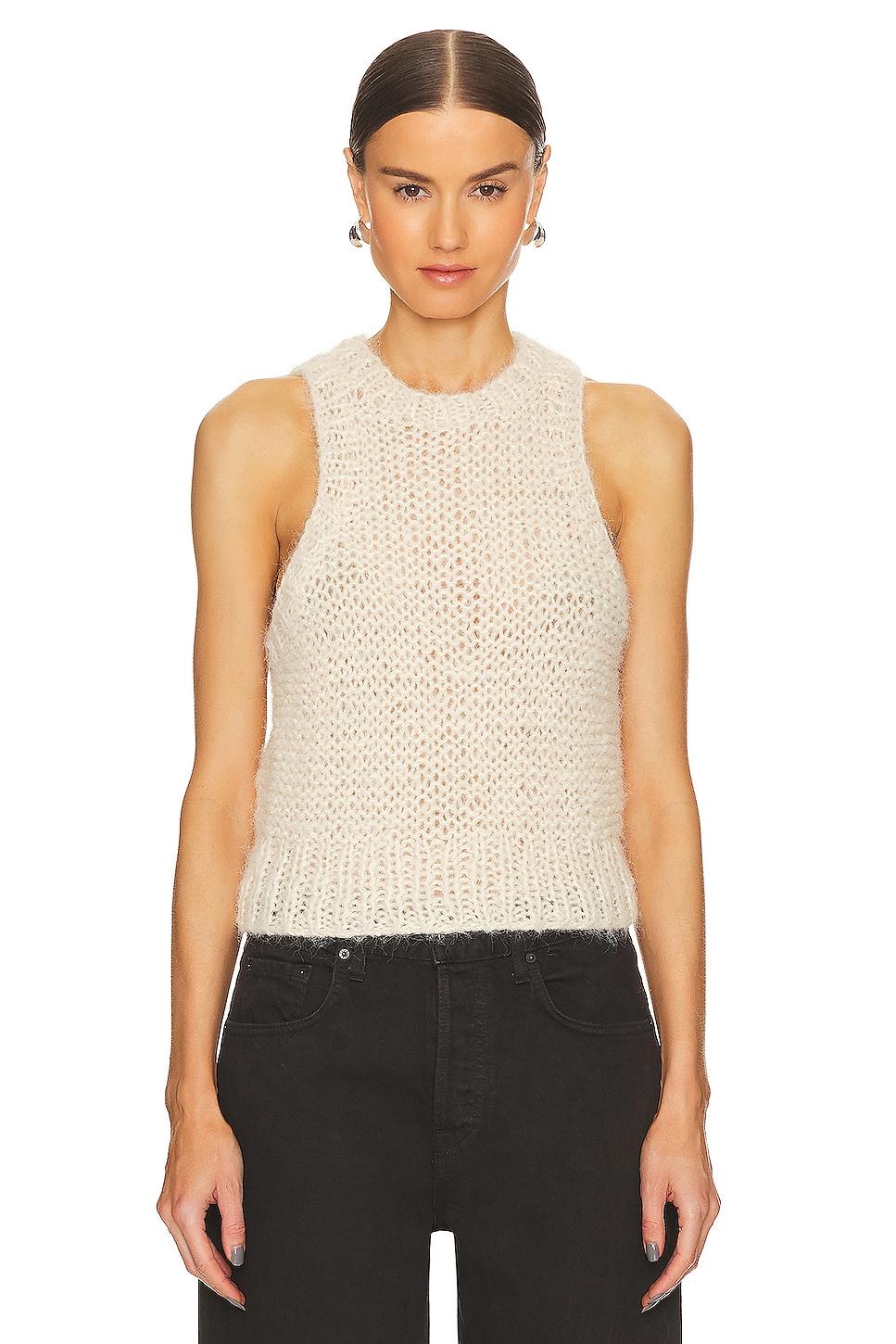 open stitch knit tank