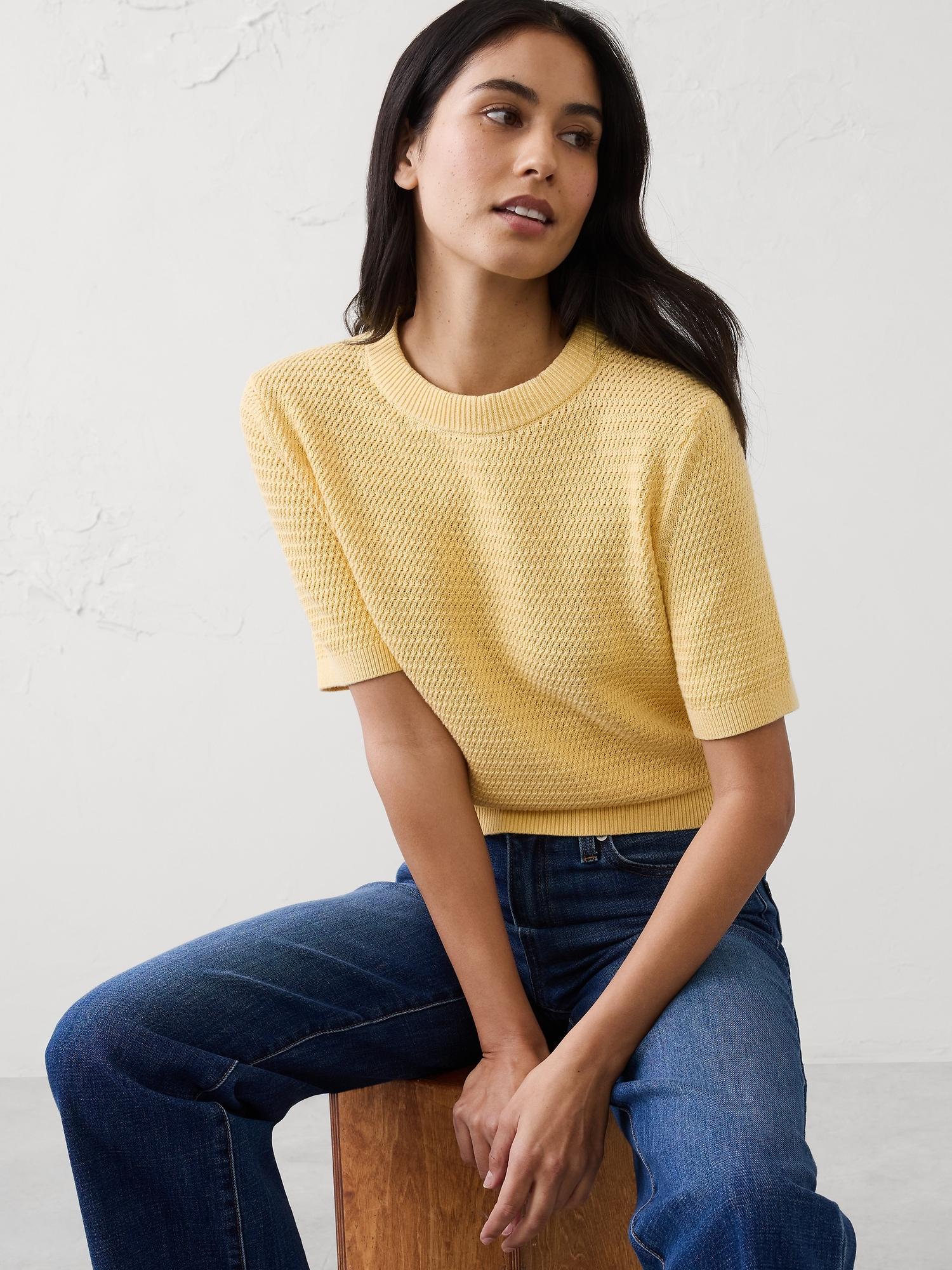 open stitch sweater t-shirt