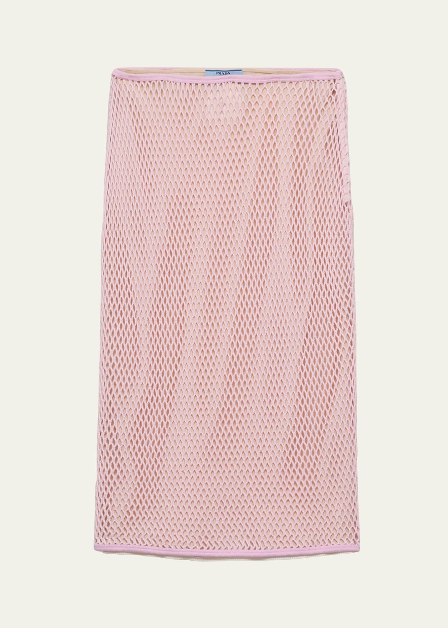 open weave midi skirt