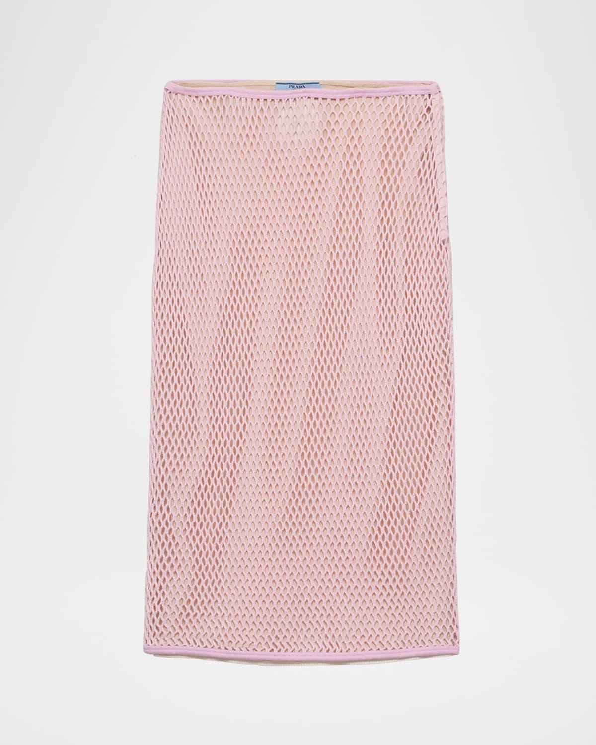 open weave midi skirt
