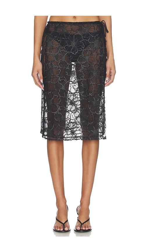 operasport alba long skirt in black.