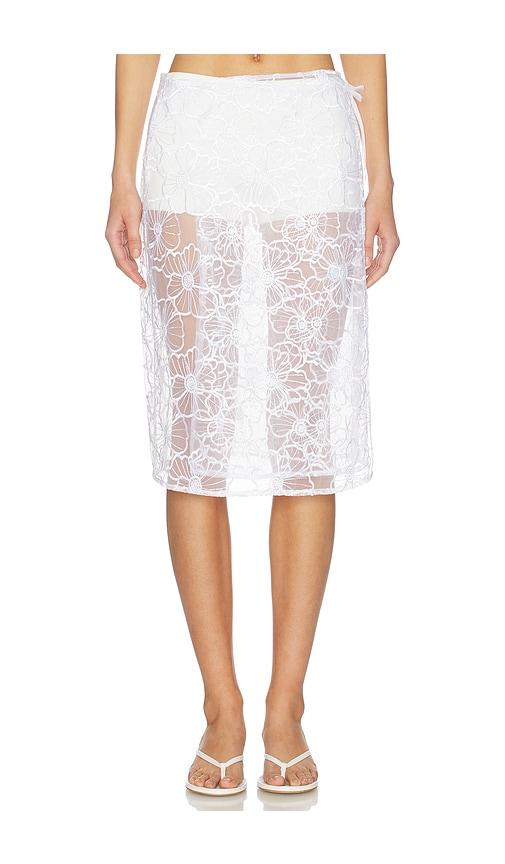 operasport alba long skirt in white.