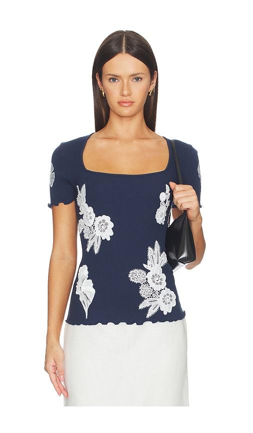 operasport elva seamless t-shirt in navy.