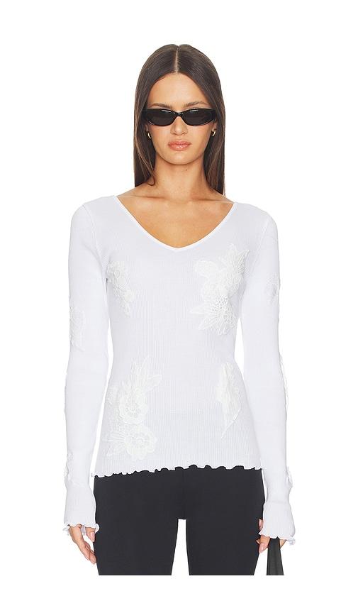 operasport elva seamless top in white.