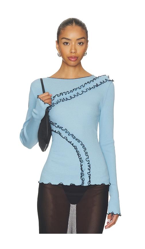 operasport gisle seamless top in blue.