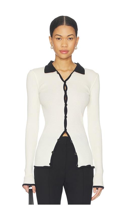operasport laura seamless shirt in ivory,black.