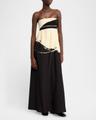 ophelia printed strapless marocaine dress