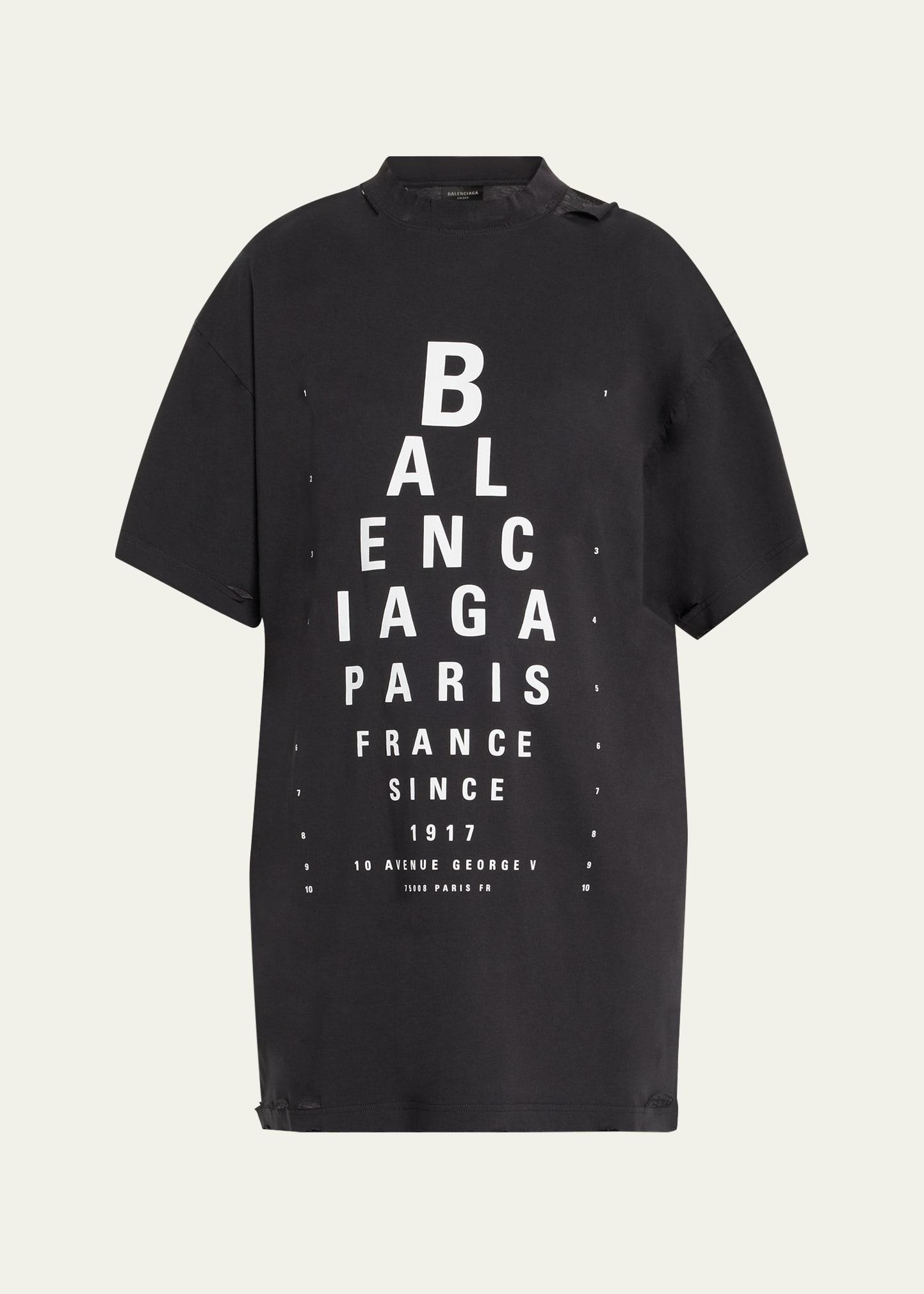 optical print oversized jersey t-shirt