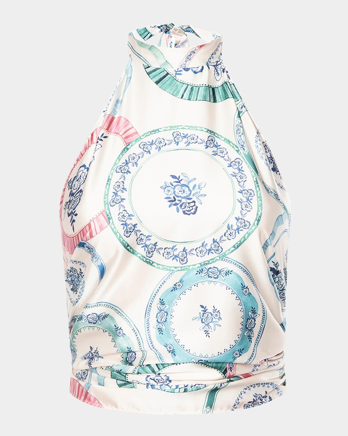 ora satin halter top