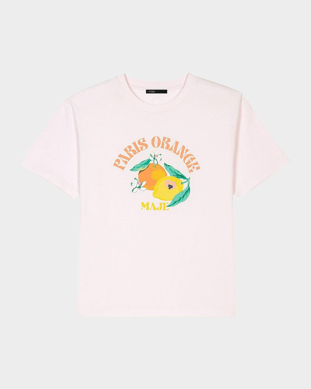 orange graphic t-shirt