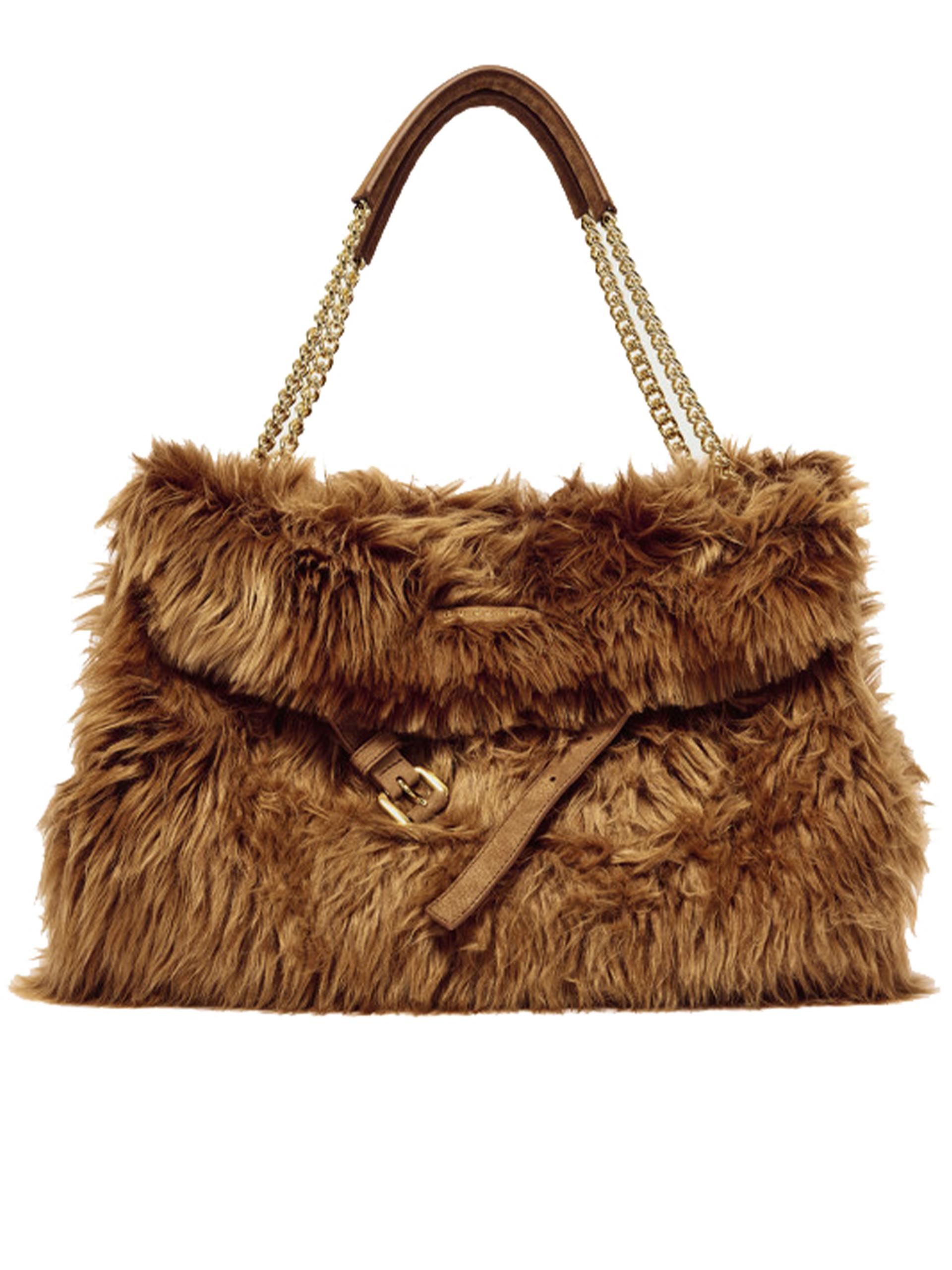 orciani borsa venus brown eco fur - women