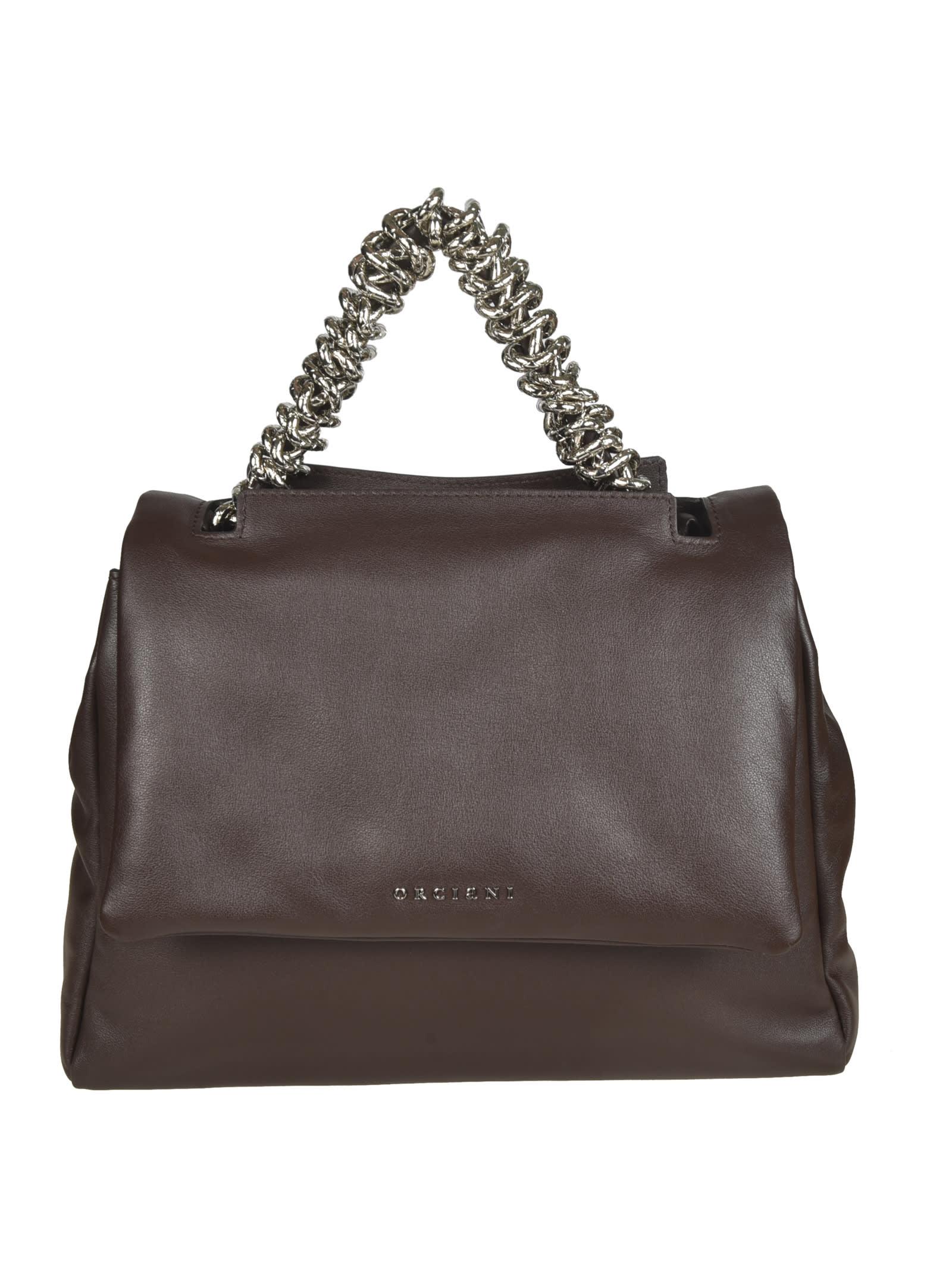 orciani chain flap shoulder bag