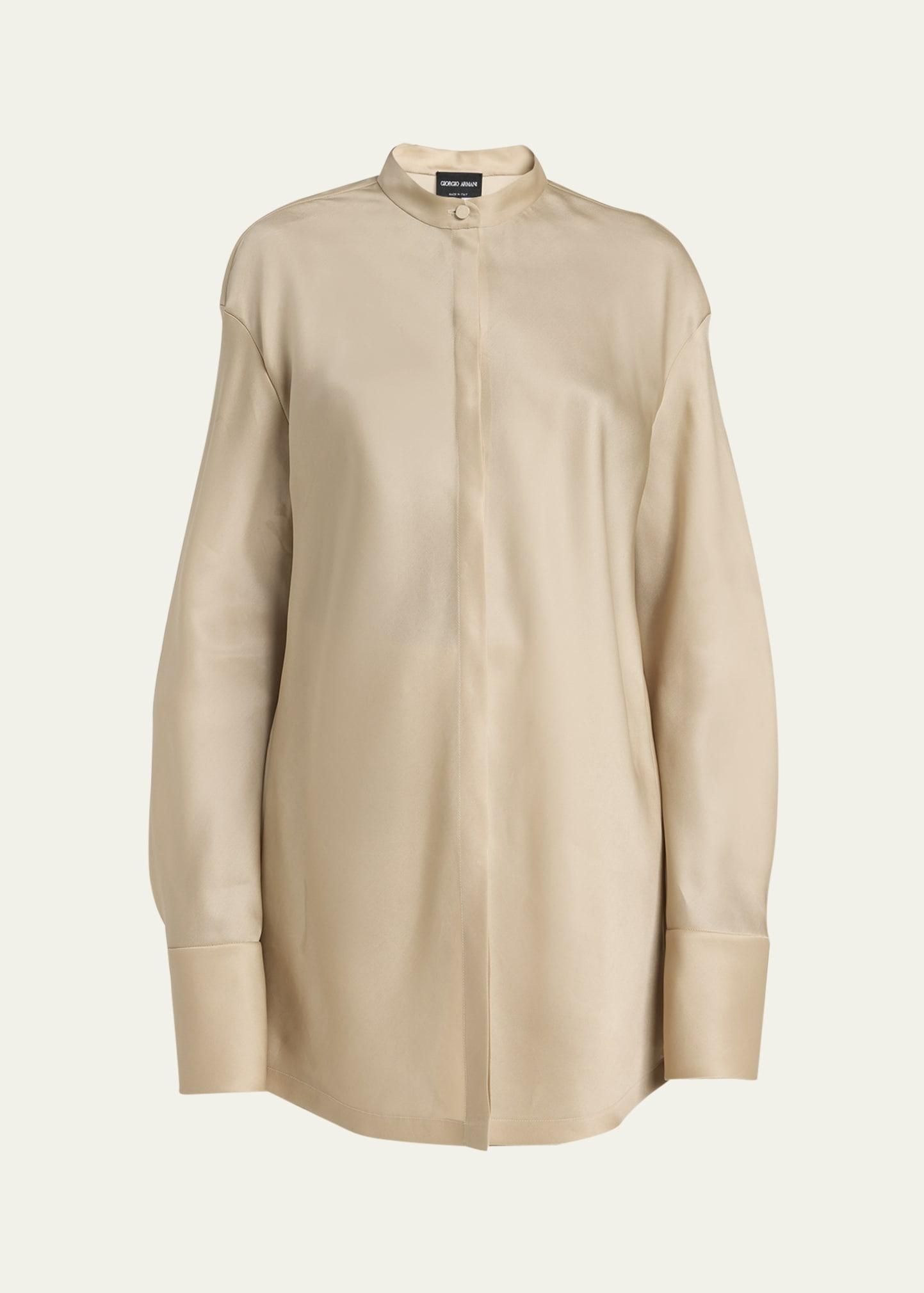 organdy button down blouse