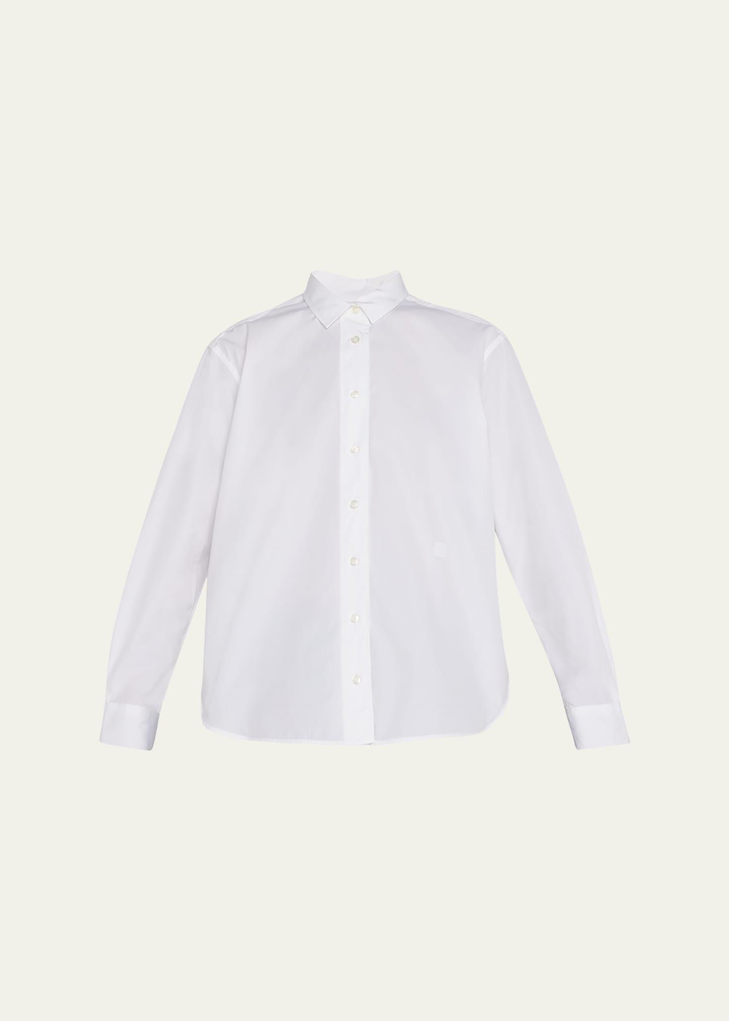 organic cotton button-front shirt