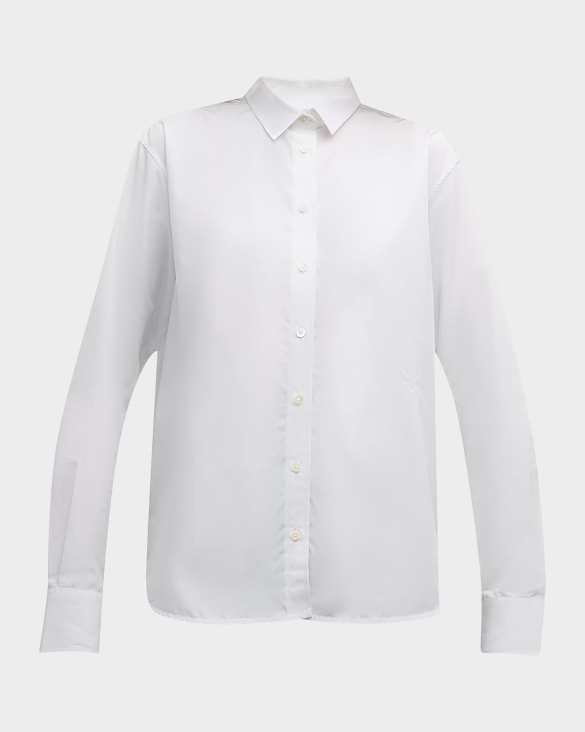 organic cotton button-front shirt