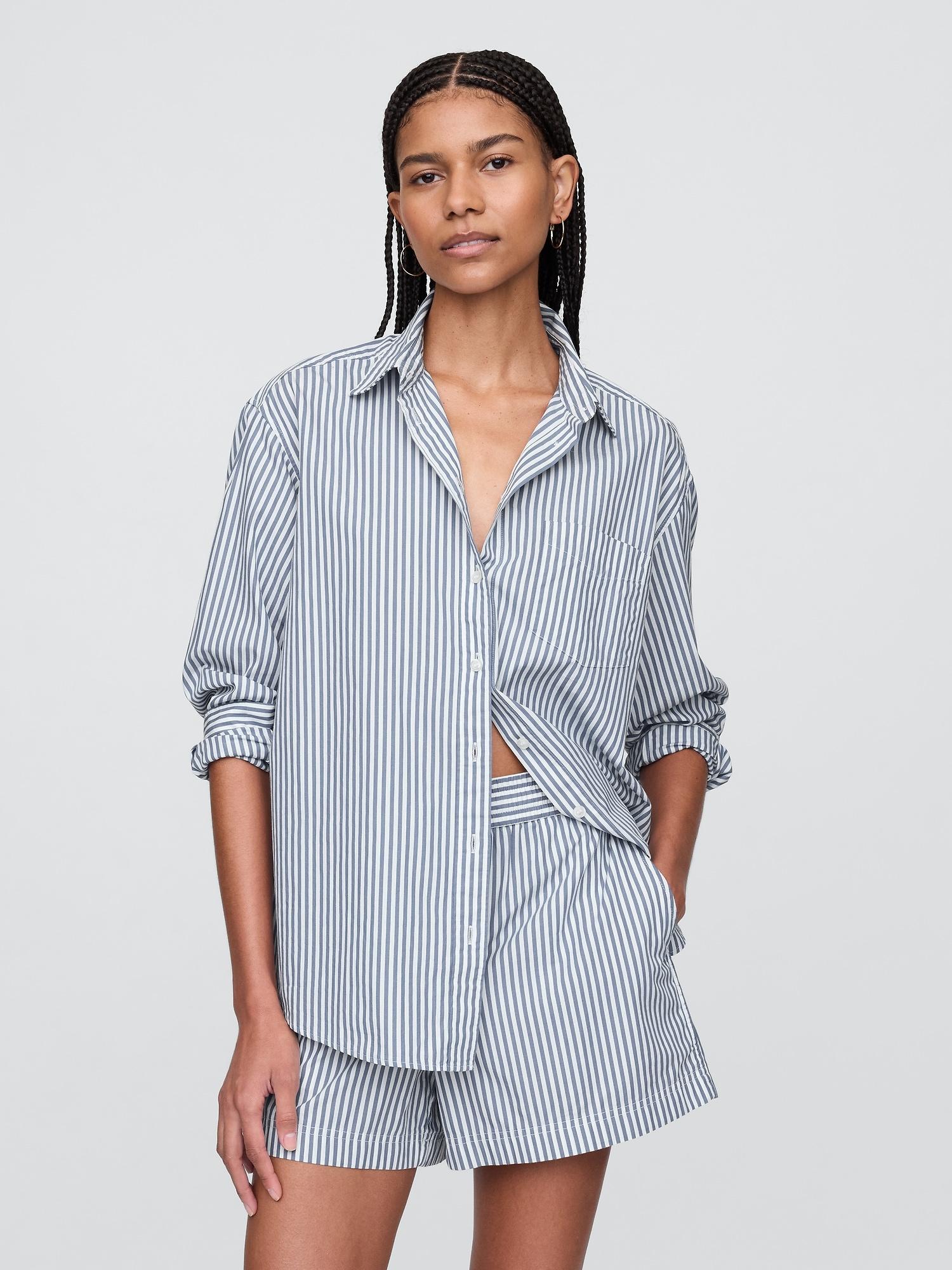 organic cotton poplin big shirt