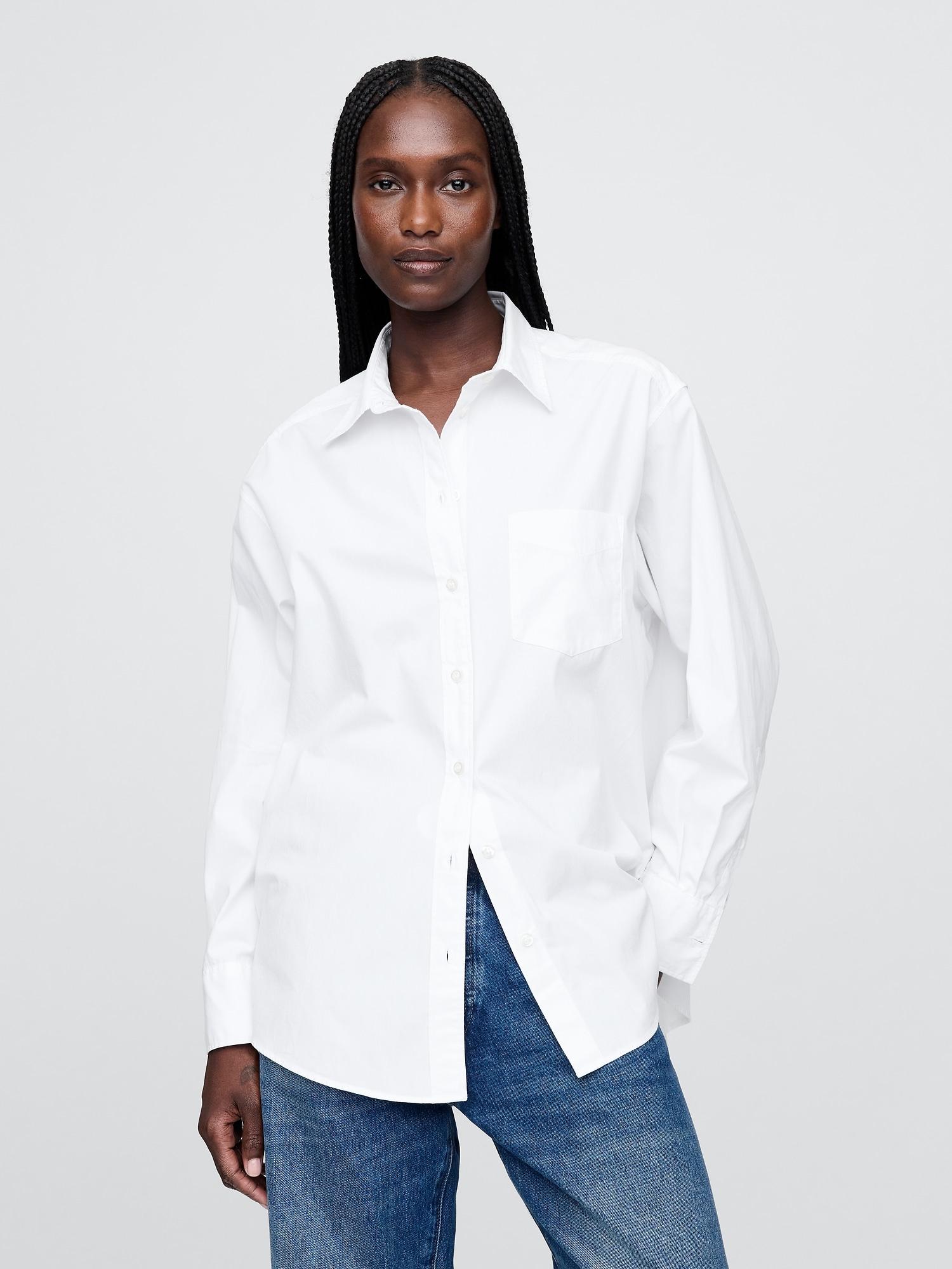 organic cotton poplin big shirt