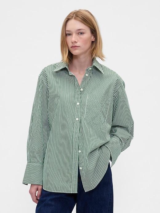 organic cotton poplin big shirt
