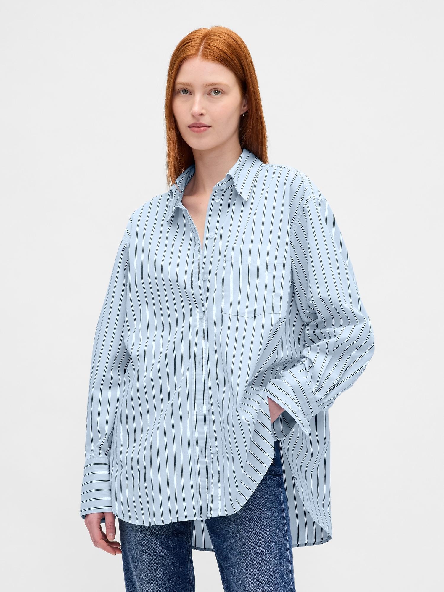 organic cotton poplin big shirt