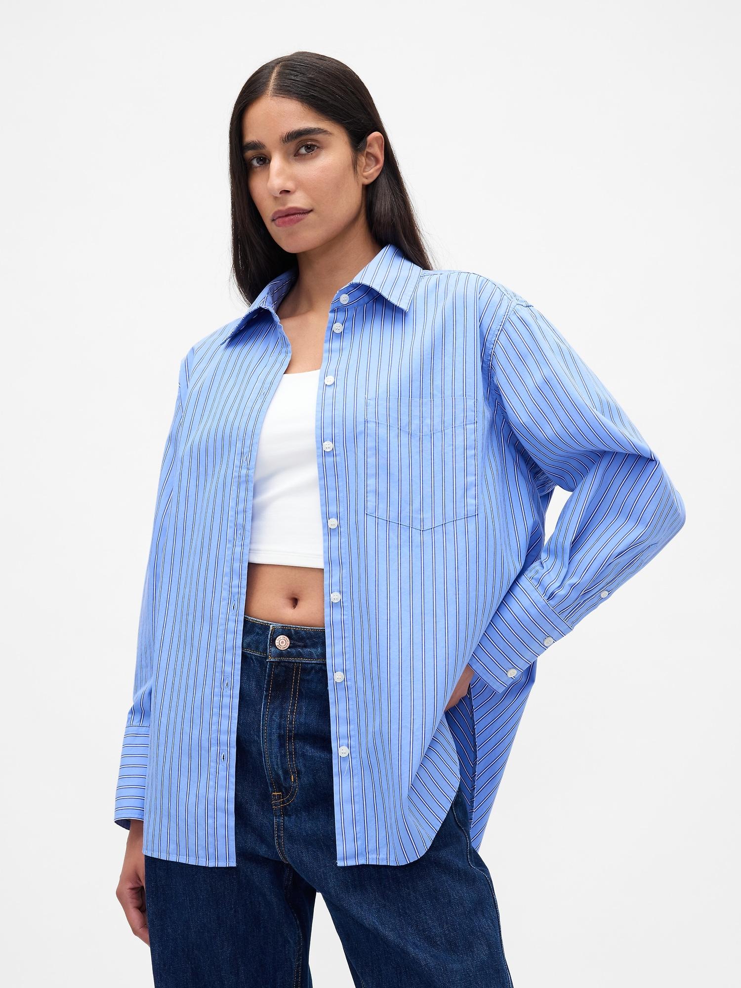 organic cotton poplin big shirt