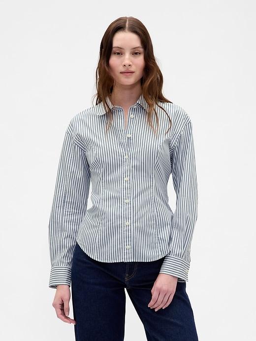 organic cotton poplin dolman classic shirt