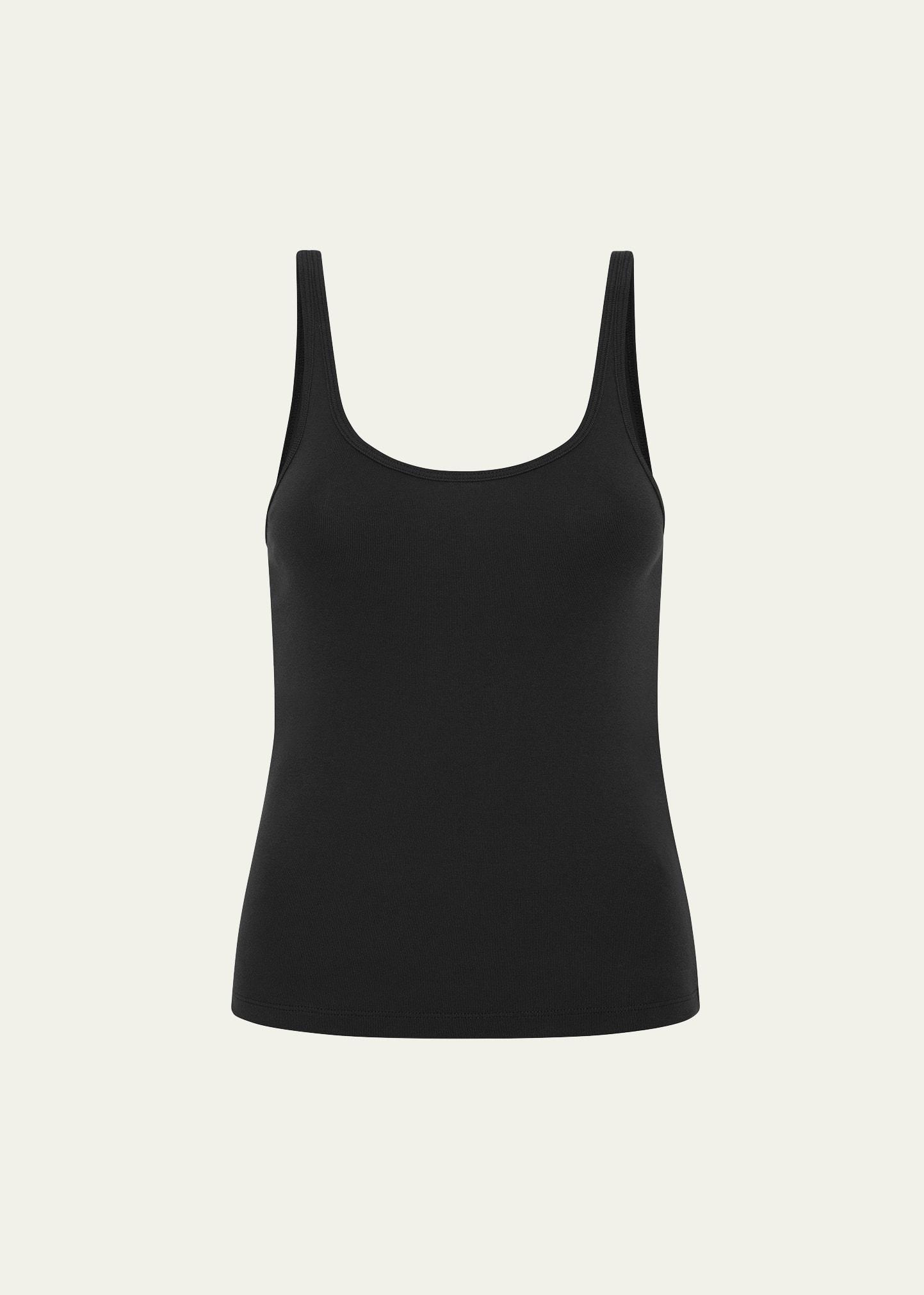 organic cotton slim scoop tank top