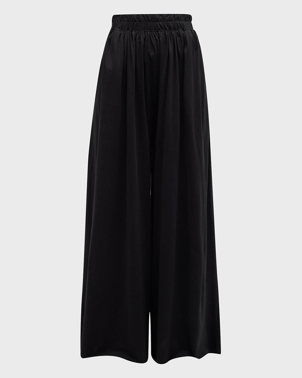 organic pima wide-leg pants
