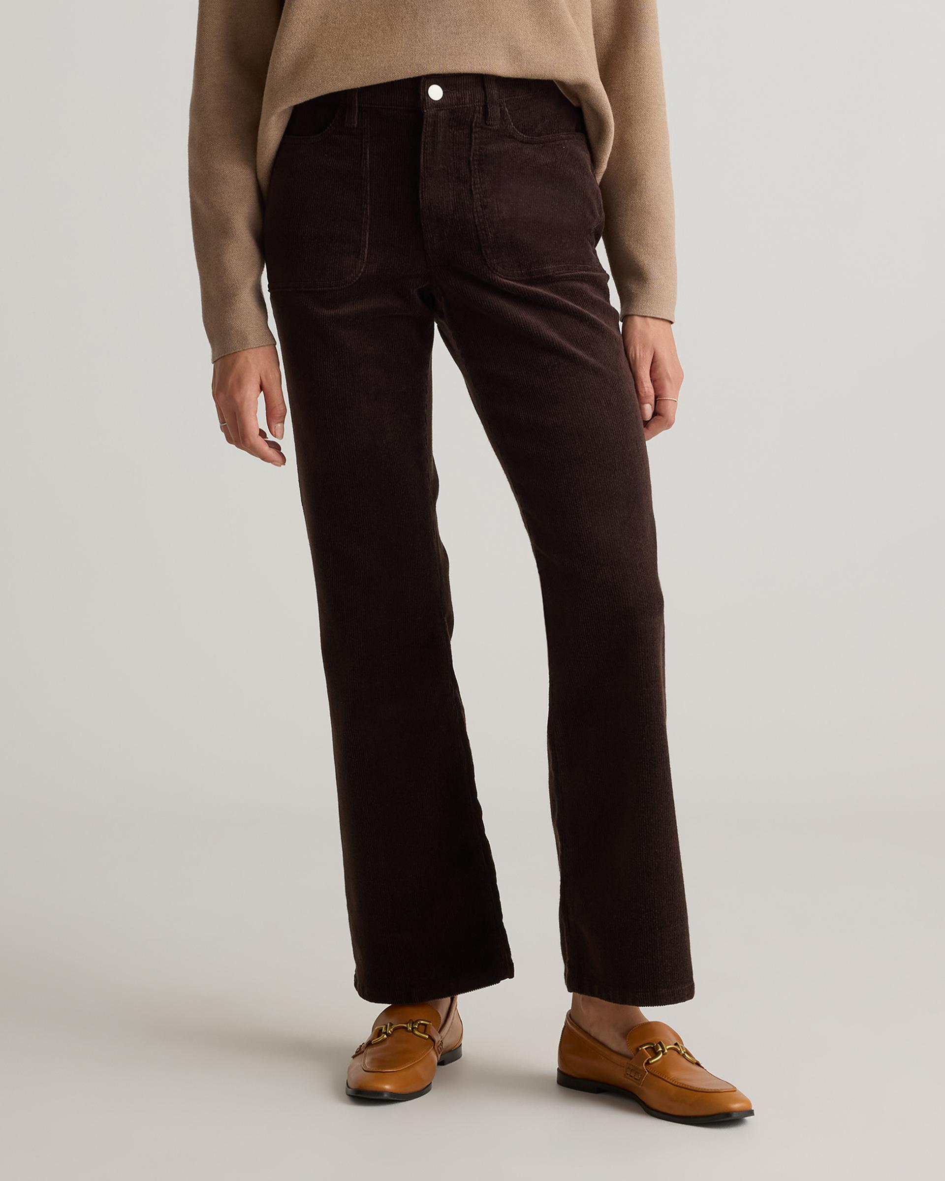 organic stretch corduroy flare pants