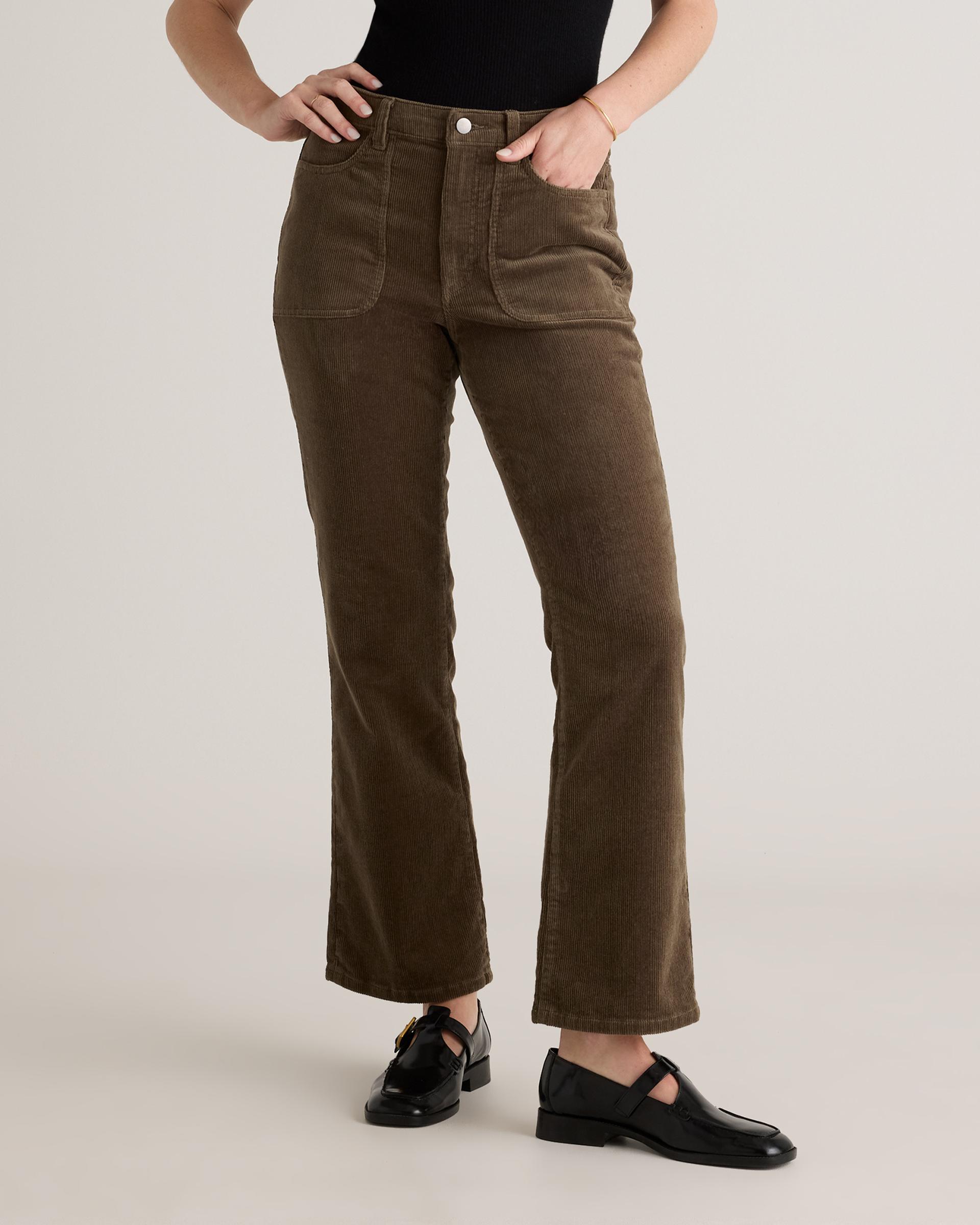 organic stretch corduroy flare pants