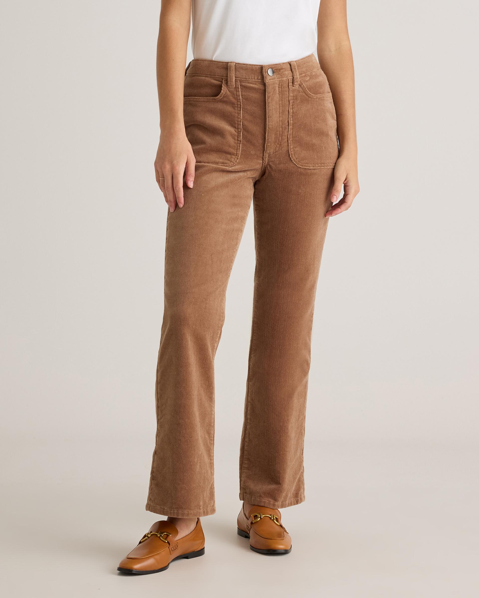 organic stretch corduroy flare pants