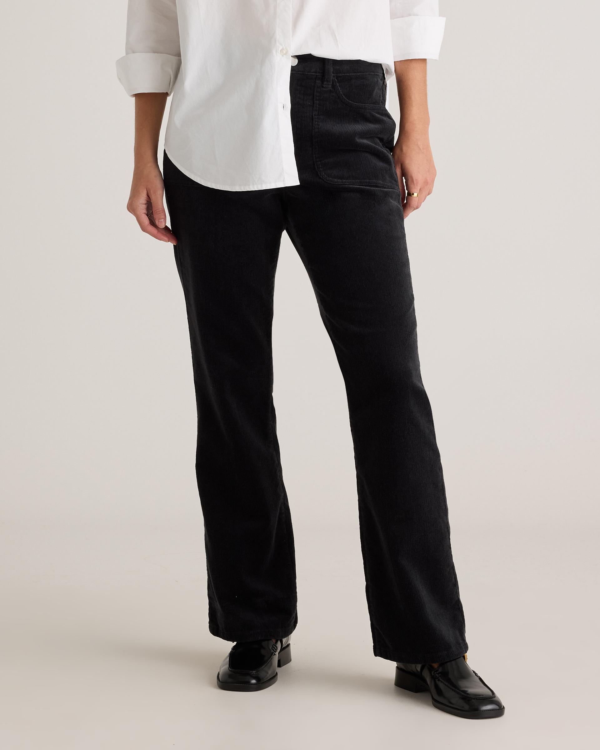 organic stretch corduroy flare pants