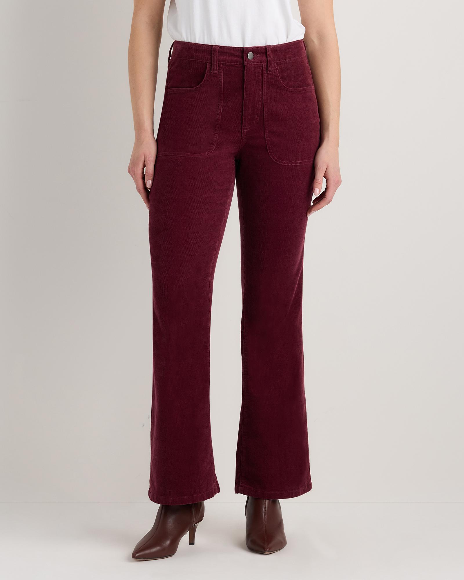 organic stretch corduroy flare pants