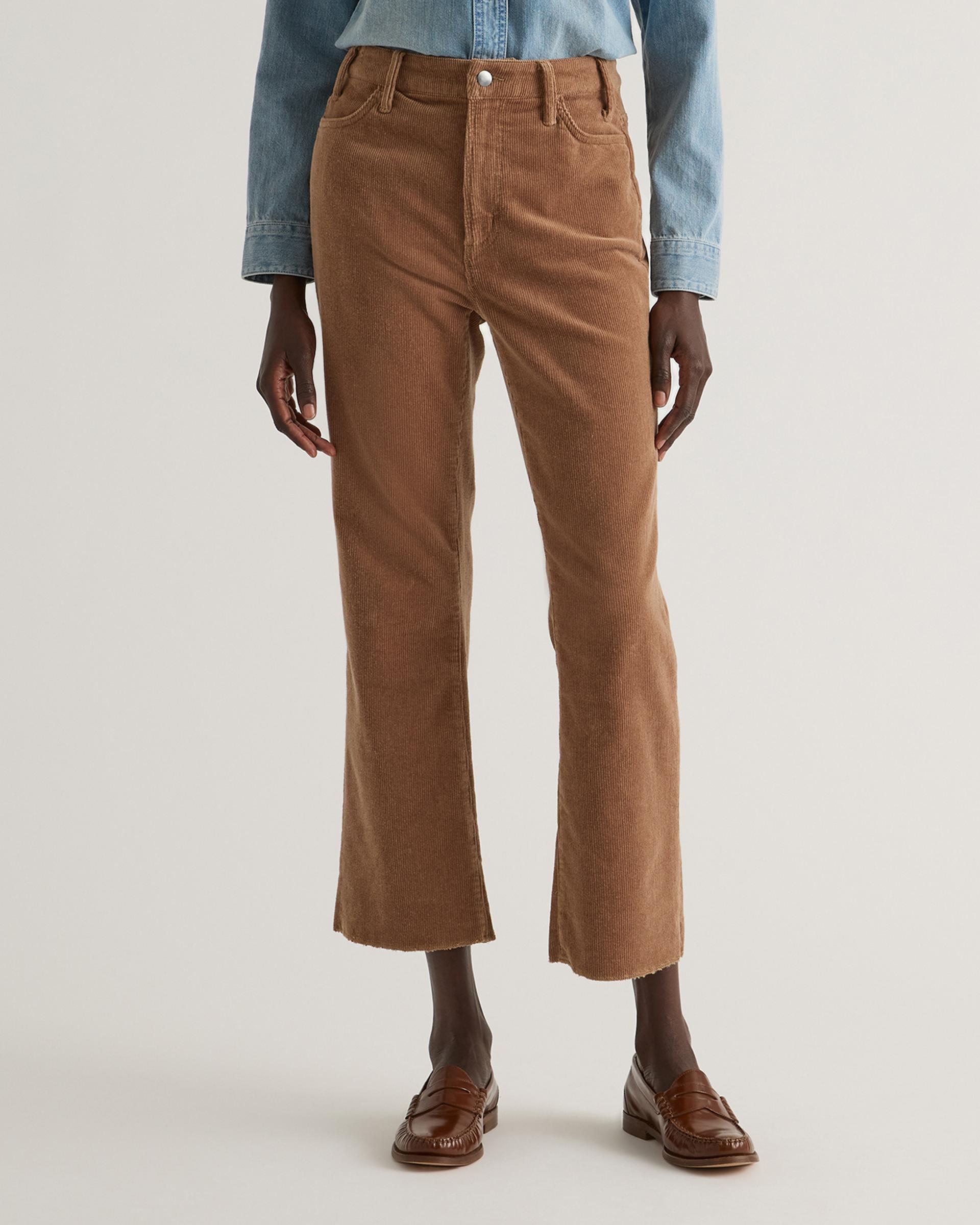 organic stretch corduroy kick flare pants