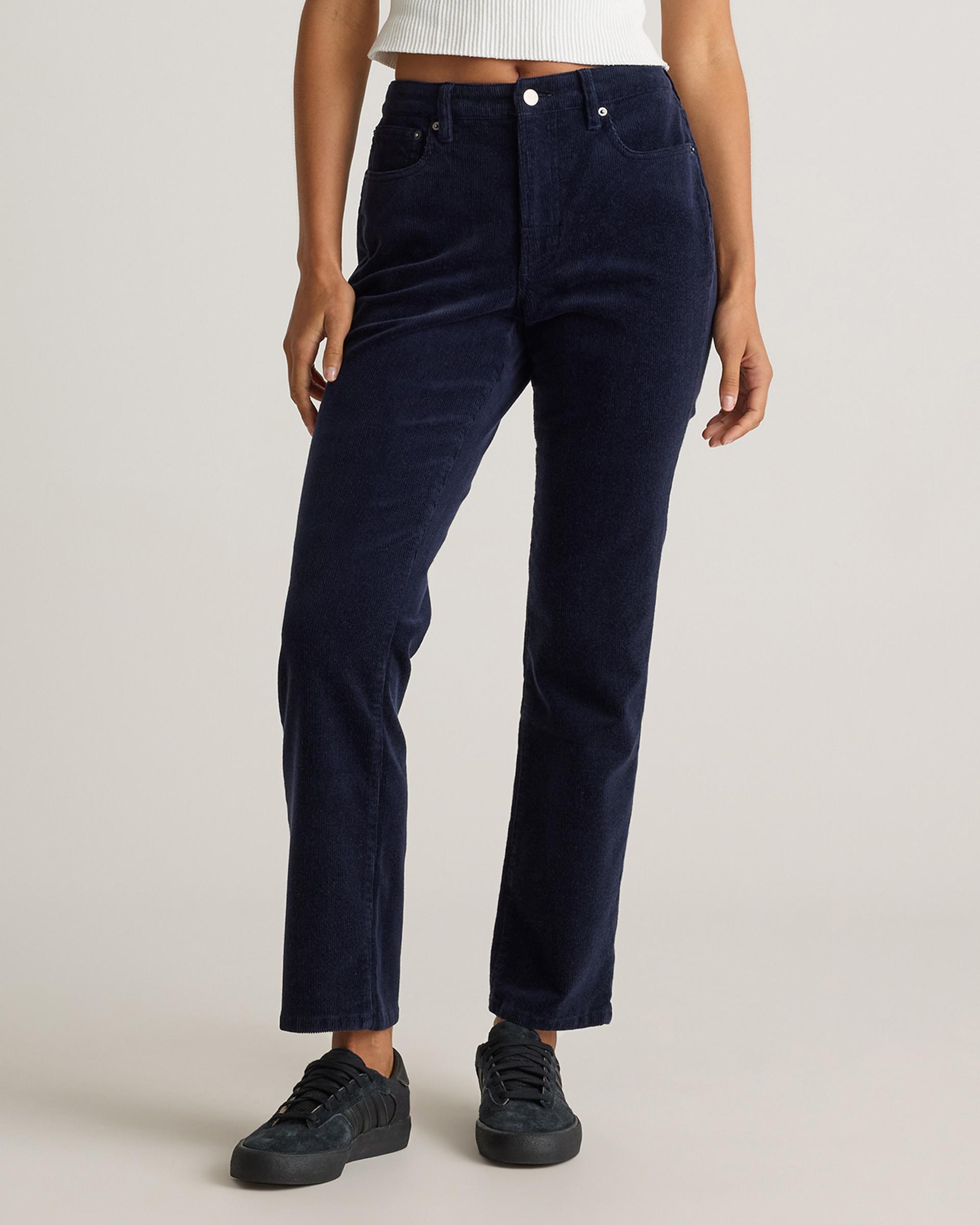 organic stretch corduroy straight leg pants