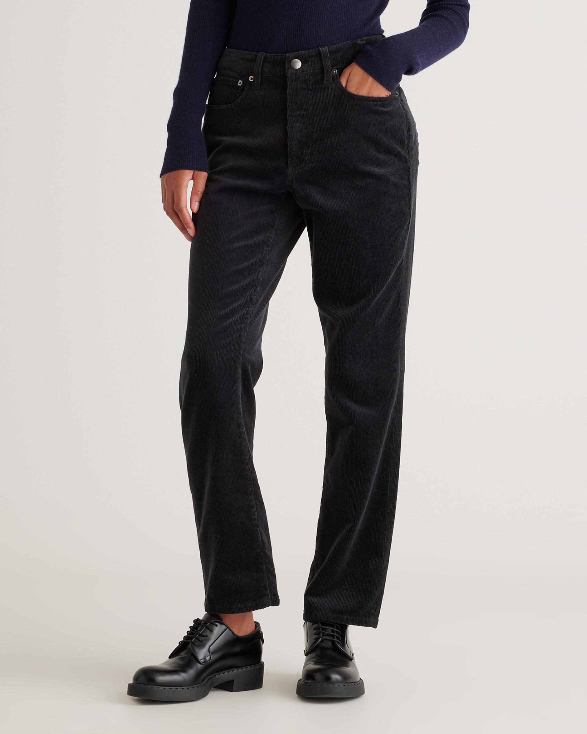 organic stretch corduroy straight leg pants