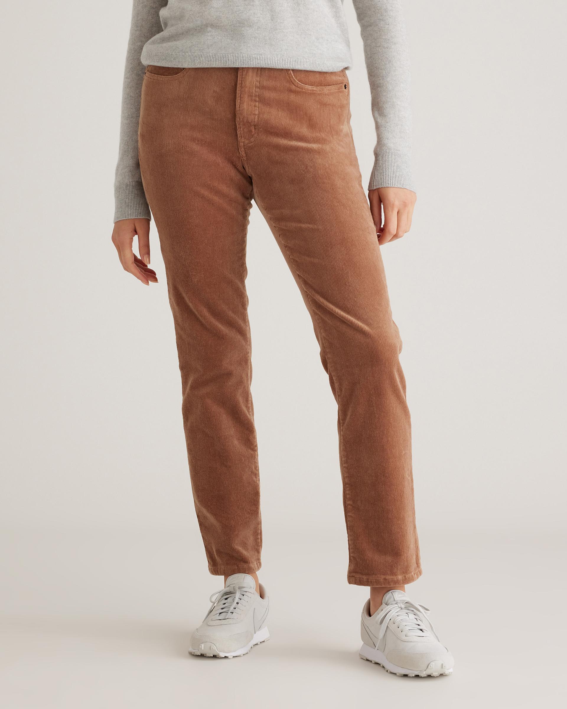 organic stretch corduroy straight leg pants