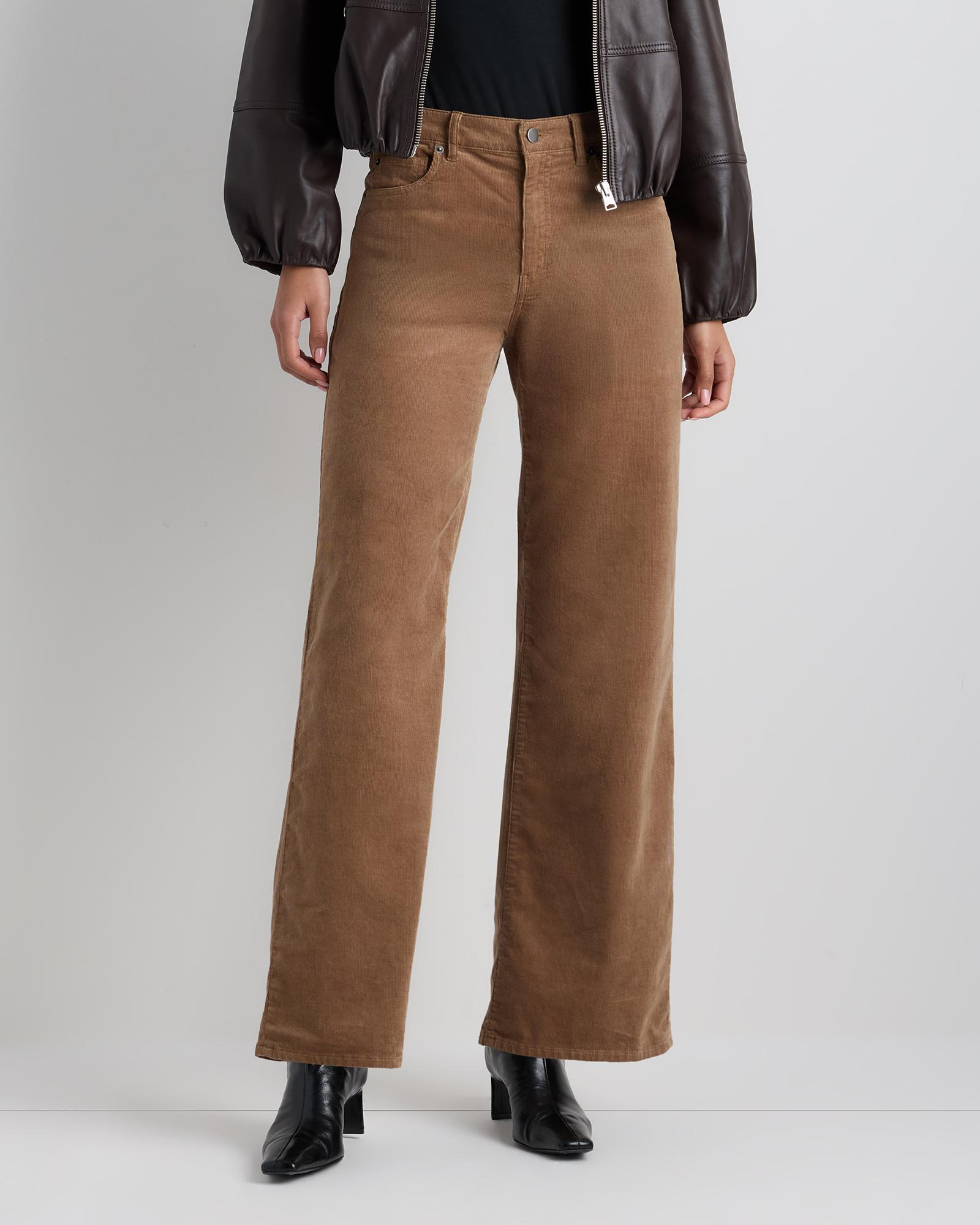 organic stretch corduroy wide leg pants