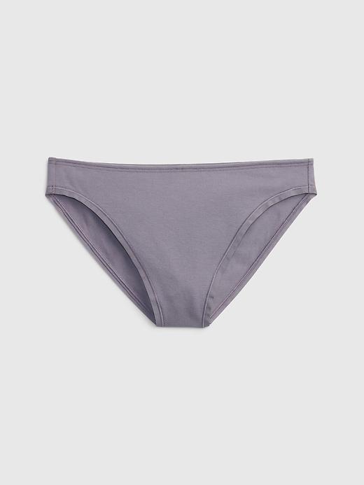 organic stretch cotton mid rise bikini brief