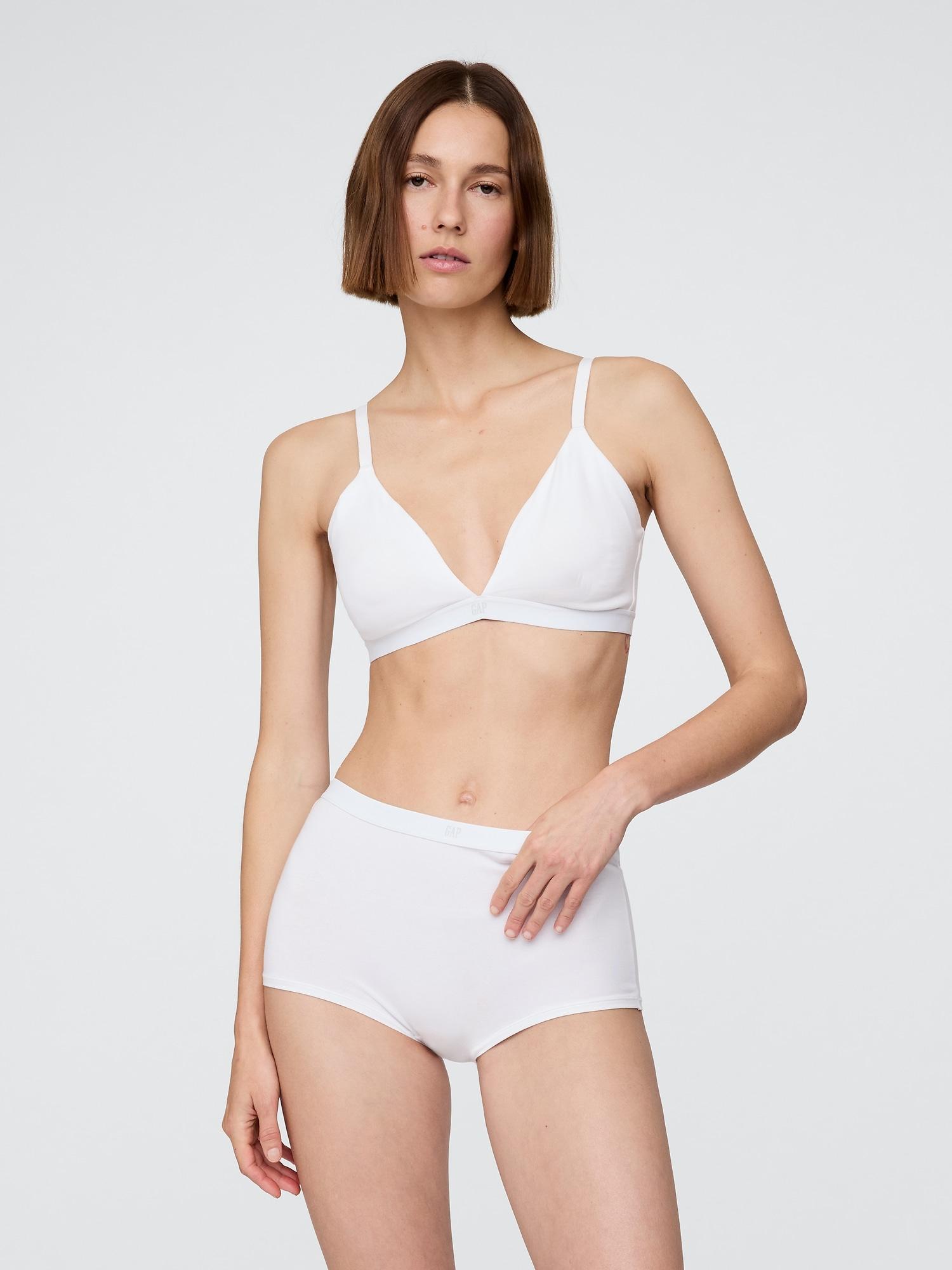 organic stretch cotton triangle bra