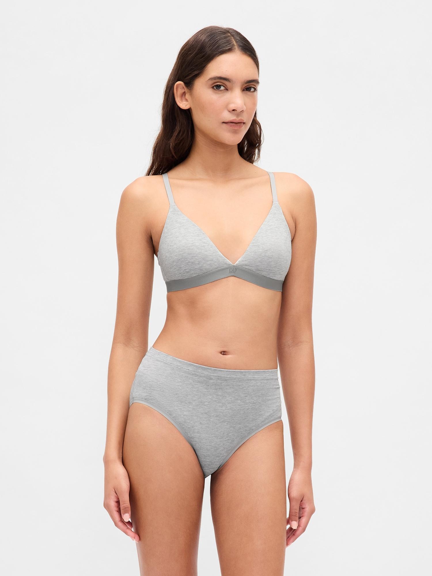 organic stretch cotton triangle bra