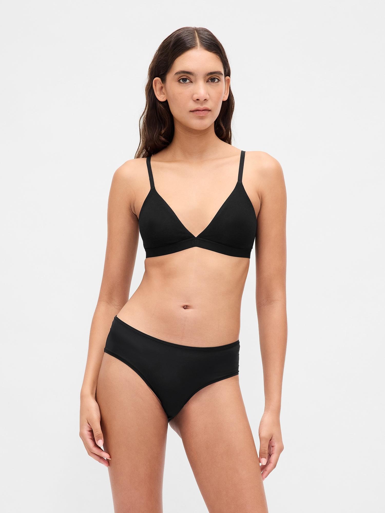 organic stretch cotton triangle bra