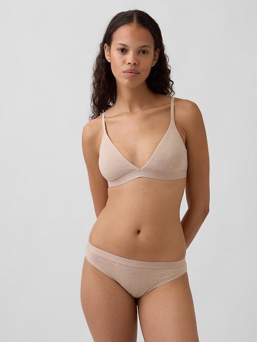 organic stretch cotton triangle bra