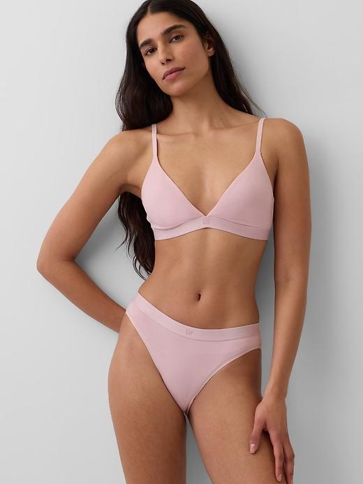 organic stretch cotton triangle bra