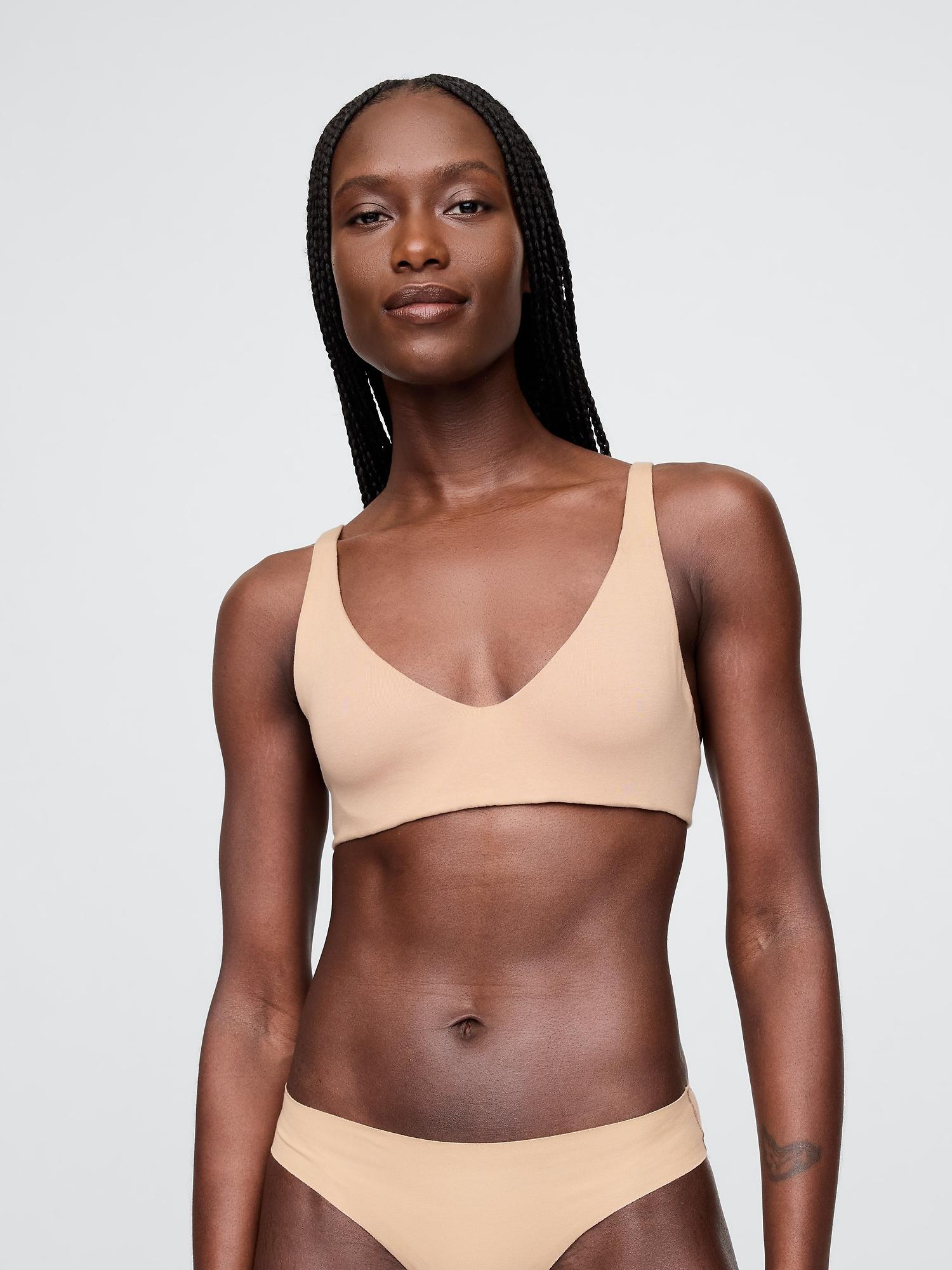 organic stretch cotton unlined bra